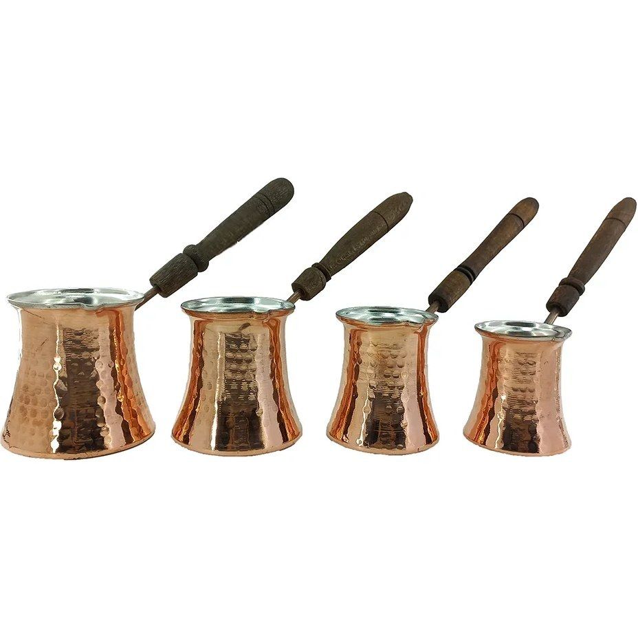 قهوه جوش مسی چکشی چهار سایز (جذوه مسی)