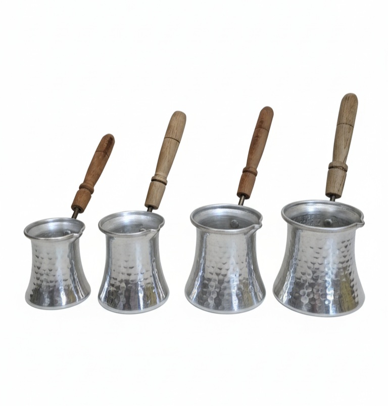 قهوه جوش آلومینیومی ۴ سایز چکشی