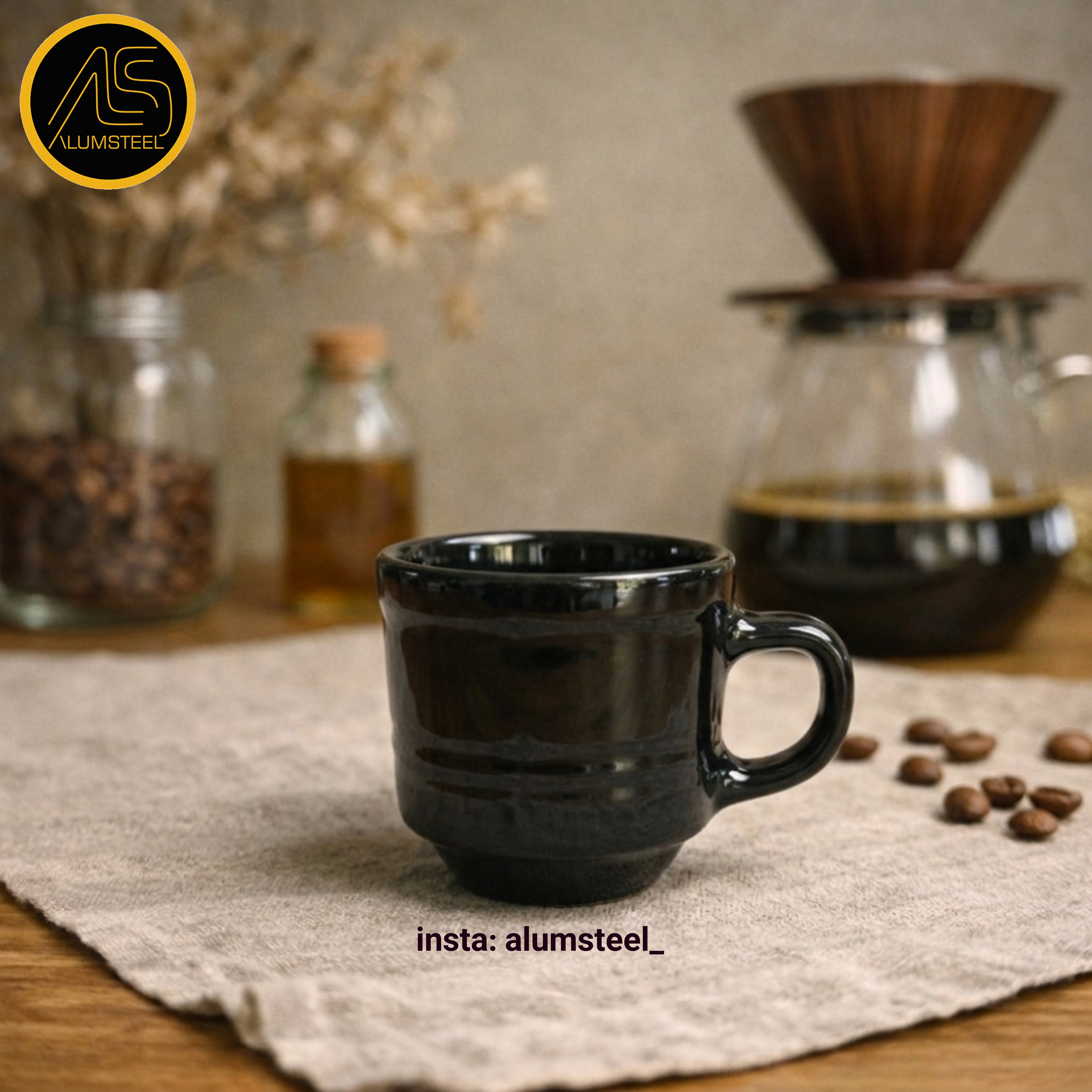شات قهوه خوری مشکی ۶عددی